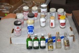 Assortment of Salt & Pepper Shakers including PBR, Dubuque Star, Pearl, Lone Star, Old Style,