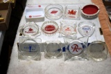 Assortment of Beer Advertising Ashtrays
