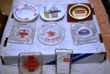 Assortment of Beer Advertising Ashtrays