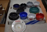 Assortment of Beer Advertising Ashtrays