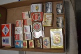 Assortment of Ashtrays and matches Including Camel, Chesterfield, Lucky Strike, Coors, Stroh's
