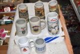 Assorted Beer Mugs including Coors, Stroh