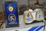 Natural Light Clock and Lowenbrau Clock