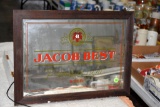 Jacob Best premium Light Beer Sign Lights Up