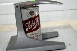 Schlitz Metal Beer Can Opener with Schlitz Beer Can