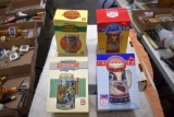 4 Budweiser Steins, 1988 Olympics, Football, Basketball
