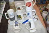 Schlitz Light, Schlitz Steins, Mugs and McCoy # 9101 Schlitz Mug (8 Total)