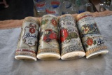 (4) Stroh's Commemorative Steins