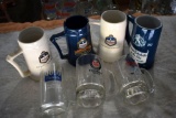 Hamm's Beer Glass Mugs, Steins, Total Of (6) Items