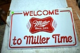 Miller highlife, Embossed Tin Beer Sign