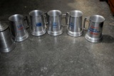 (6) Metal Mugs (5) Hamm's