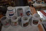 Assortment Of Mugs (7) Total, Miller Highlife, Miller Genuine Draft, Genesee, Parkbrau, Dort