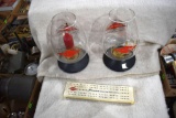 Grainbelt Beer Cribbage Board top, (2) Grain Belt Beer Candles