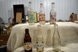 Assorted Glass Bottles, Spring grove, Heyers, Whistle, Dr. Pepper, Shamrock, NorthStar Junior