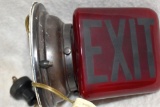 Wall Mounted Glass Exit Sign, (Works)