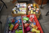 (4) Boxes Of Aluminum And Metal Topped Beer And Pop Can