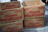 (4) Cardboard Hamm's Beer Supper Sampler Boxes