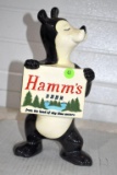 Hamm's Beer Bear Ceramic Coin Bank Advertising, made by Red Wing Pottery
