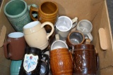 Large Assortment Of Stoneware Mugs