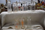 Assortment Of Marigold, Rochester Dairy and Tuscan Milk Bottles