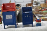 (3)Tin Mailbox Banks