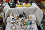 Fenton Hen On The Nest, Porcelain Dogs, Porcelain Hen On The Nest and Other porcelain Items