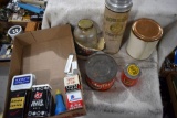 Monarch Thermos, Monarch Coffee Tin and Assorted Tins
