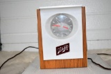 Schlitz Beer Lighted Clock, lights up, unknown if clock works