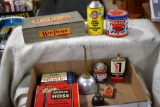 Cigar Box, Oil Cans, Automotive Tins