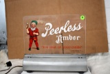 Peerless Amber Lighted Sign, works