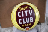 Schmidt's City Club Double Sided Lighted Sign, works, plastic