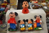 Mickey Mouse Bank, Gumball Machine and Toys