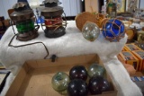 Electric lanterns and glass balls