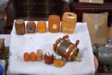 Wooden Beer Barrel Banks and Salt and Pepper Shakers