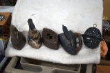 Sad Irons and Cast Iron String Holder