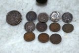 (11) 1900's Indianhead Pennies and One Large Cent