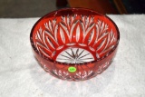 Lead Crystal Ruby Bowel