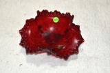 Fenton Ruby Red Footed Bowl