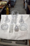 Candlestick Holders ,Cruet, Lead crystal Vase, Footed Bowl, Ash tray and Vase