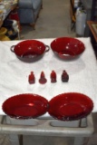 Ruby Bowls and Ruby Bottles
