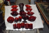 Ruby Vase,(7) Ruby Wines,(9) Ruby Berry Bowls