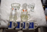 (4) Commemorative Morton Salt Cups,(2) A&W Mugs,Cruet,Spoon Rest and (2) Shot Glasses