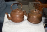(2)Large Copper Coffee Pots