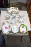 Creamers, Ovaria Creamer and Sugar, Hand Painted Creamer and Sugar and other Trays
