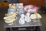 Assorted Porcelain Planters, Porcelain Plates
