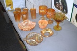 Assorted Carnival And Peach luster Vases