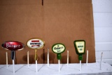 Ruppert Ale, Walter's Beer, Drewrys Beer & Burger Beer Paddle Tap Handle Markers