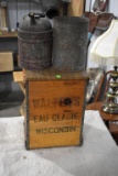 Walthers Wooden Box, Vintage Gas Can