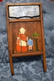 National Copper Wash Board, One Leg Has Damage