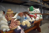 (2) Boxes Of Dolls, 1986 Santa Bear, 1997 Santa Bear